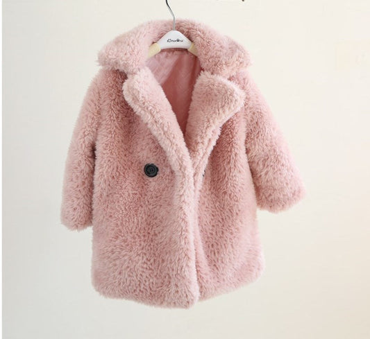 Big Kids Fur Coat